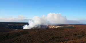 Hiking inside Hawaii Volcanoes National Park